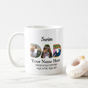 Caneca De Café Crie seu próprio Pai esportivo foto colagem Nataçã