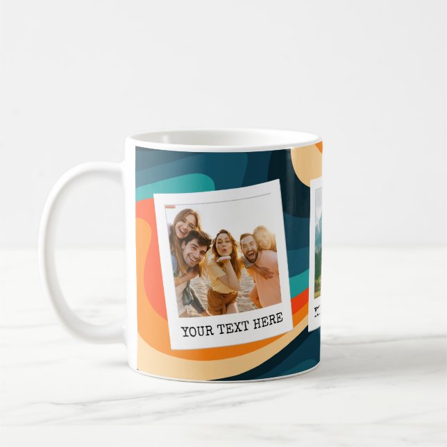 Caneca De Café Crie Seu Próprio Retro 3 Foto (Esquerda)