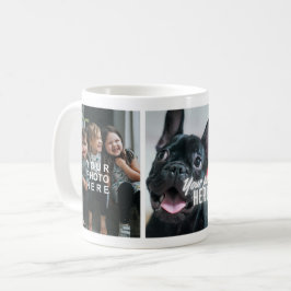 Caneca De Café Crie Seu Próprio Simples Personalizado de 3 Fotos