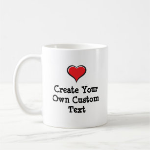 Caneca De Café Crie seu próprio texto personalizado com um Cora