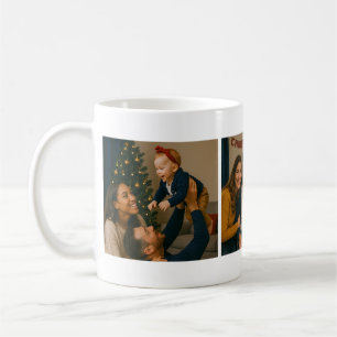 Caneca De Café Crie sua colagem de 3 fotos