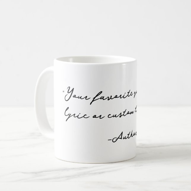 Caneca De Café Crie sua própria citação de caligrafia (Frente Esquerda)