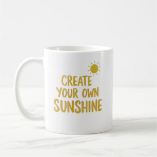 Caneca De Café Crie sua própria citação de sol em
