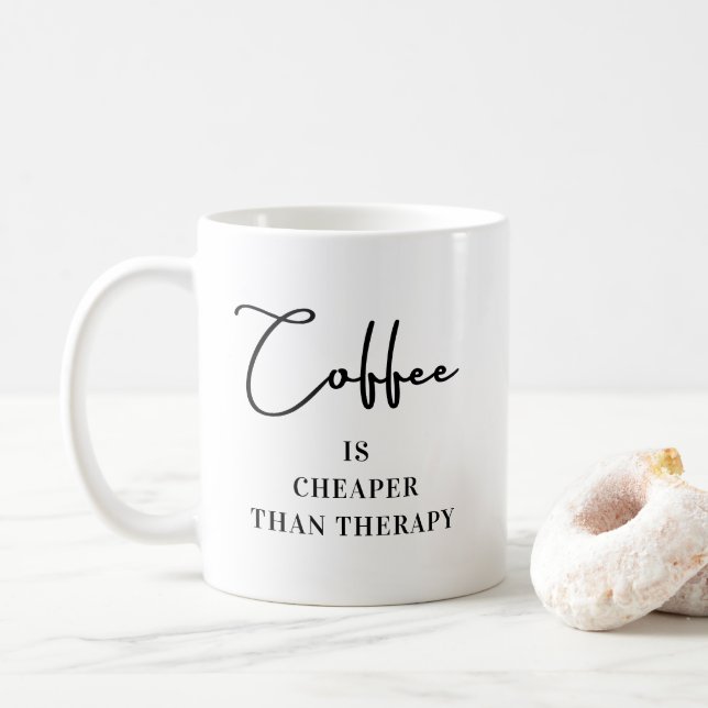 Caneca De Café Crie sua própria citação engraçada para a bolsa (Com Donut)