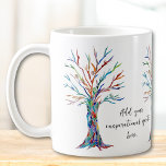 Caneca De Café Crie sua própria citação motivacional inspiraciona<br><div class="desc">Esta caneca de café é decorada com um mosaico colorido,  Tree of Life design. Adicione a sua citação ou mensagem escolhida para personalizá-la. Clique em Personalizar Mais para alterar a fonte,  o tamanho da fonte e a cor da fonte. Mosaico original © Michele Davies.</div>