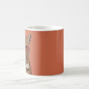 Caneca De Café Crie Sua Própria Citação Personalizada Leopardo