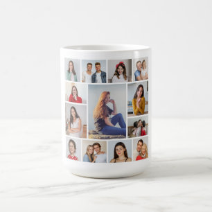 Caneca De Café Crie Sua Própria Colagem de 13 Fotos