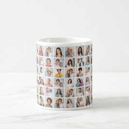 Caneca De Café Crie Sua Própria Colagem de 48 Fotos