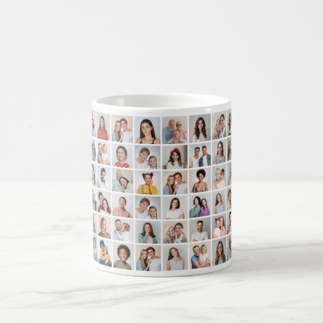Caneca De Café Crie Sua Própria Colagem de 48 Fotos (Centro)