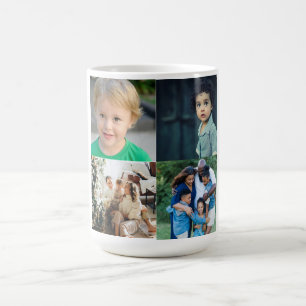 Caneca De Café Crie Sua Própria Colagem de 4 Fotos