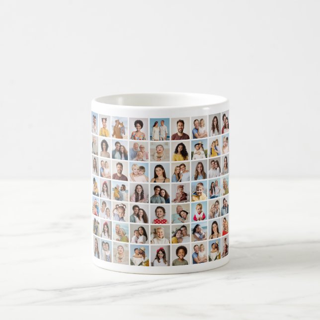 Caneca De Café Crie Sua Própria Colagem de 63 Fotos (Centro)
