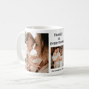 Caneca De Café Crie Sua Própria Colagem de 9 Fotos Nome da Famíli