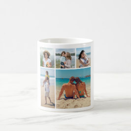 Caneca De Café Crie sua própria colagem de fotos