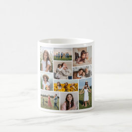 Caneca De Café Crie sua própria colagem de fotos