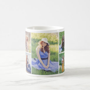 Caneca De Café Crie sua própria colagem de fotos