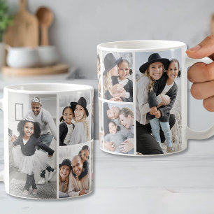 Caneca De Café Crie Sua Própria Colagem de Fotos