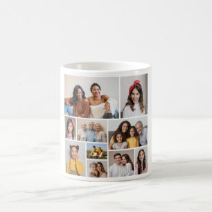 Caneca De Café Crie sua própria colagem de fotos