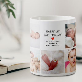 Caneca De Café Crie Sua Própria Colagem de Fotos 1º Dia dos Pais