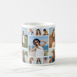 Caneca De Café Crie sua própria colagem de fotos 11