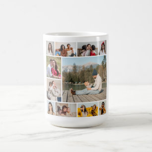 Caneca De Café Crie sua própria colagem de fotos 11