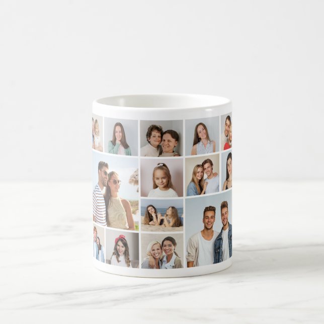 Caneca De Café Crie Sua Própria Colagem De Fotos 14 (Centro)