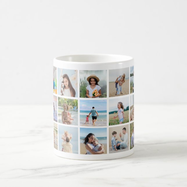 Caneca De Café Crie Sua Própria Colagem De Fotos 15 (Centro)