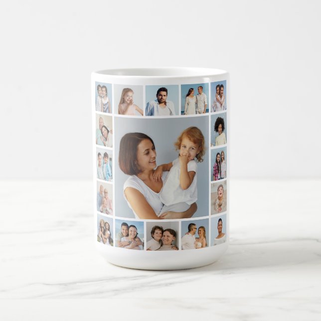 Caneca De Café Crie Sua Própria Colagem De Fotos 17 (Centro)