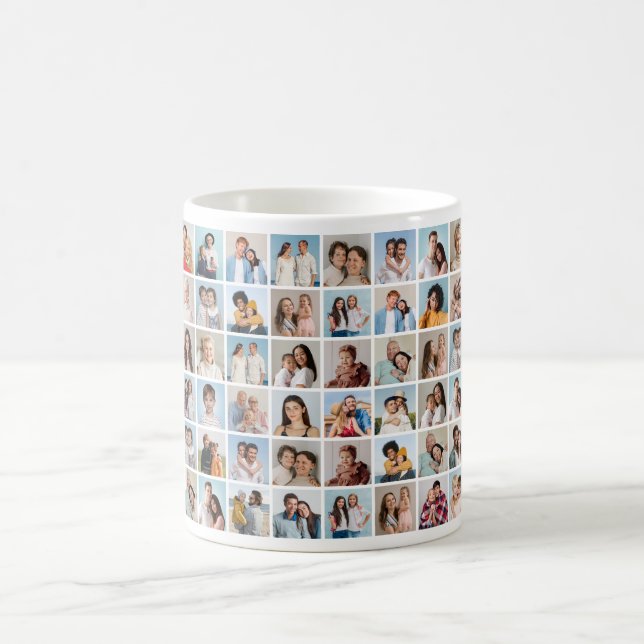 Caneca De Café Crie sua própria colagem de fotos 60 (Centro)