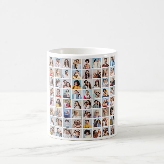 Caneca De Café Crie Sua Própria Colagem De Fotos 64 (Centro)