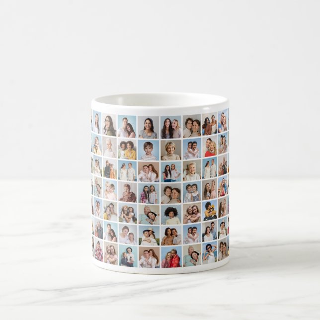 Caneca De Café Crie sua própria colagem de fotos 70 (Centro)