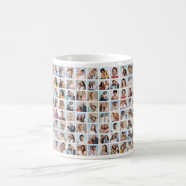 Caneca De Café Crie sua própria colagem de fotos 88 (Centro)