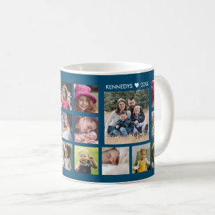 Caneca De Café Crie Sua Própria Colagem de Fotos de Família com 1