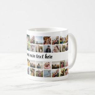 Caneca De Café Crie sua própria colagem de fotos personalizada