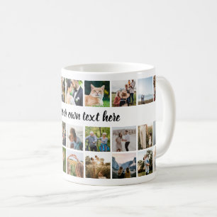 Caneca De Café Crie sua própria colagem de fotos personalizada
