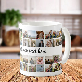 Caneca De Café Crie sua própria colagem de fotos personalizada