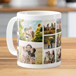 Caneca De Café Crie Sua Própria Colagem de Fotos Personalizada co