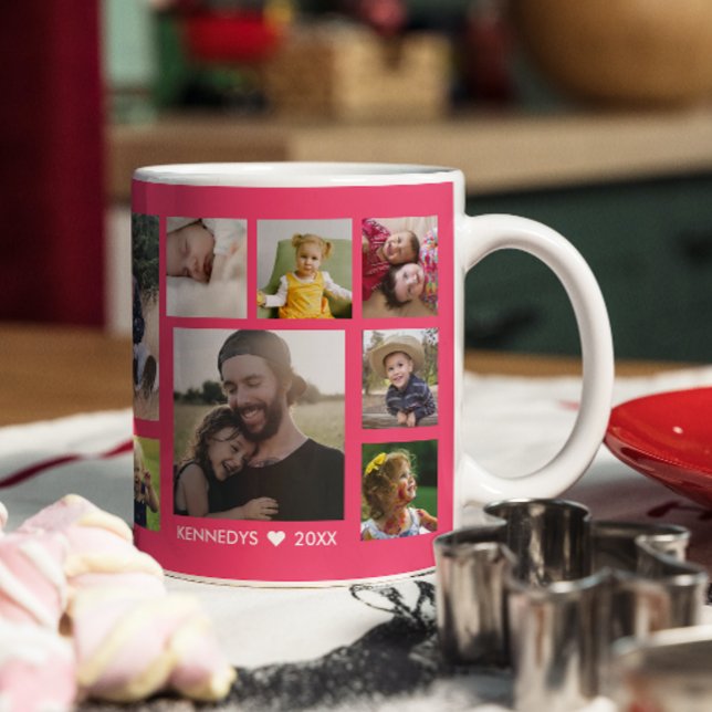 Caneca De Café Crie Sua Própria Colagem Fotográfica Da Família 15 (Criador carregado)