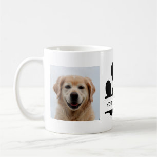 Caneca De Café Crie sua própria e engraçada foto do cão de impres