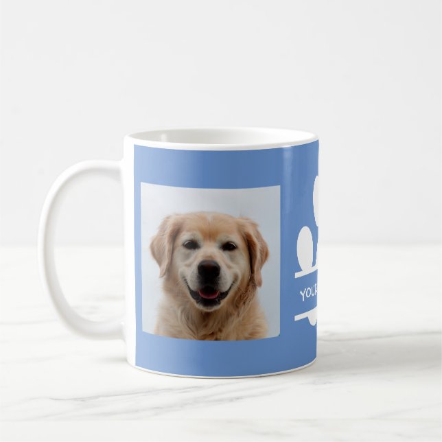 Caneca De Café Crie sua própria e engraçada foto do cão de impres (Esquerda)