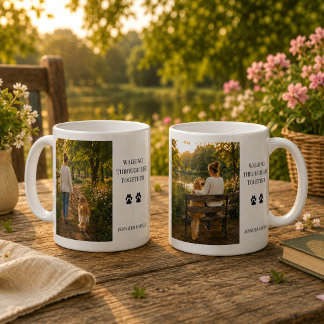 Caneca De Café Crie sua própria foto Caminhando pela vida juntos