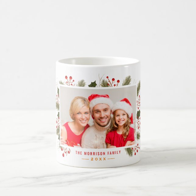 Caneca De Café Crie sua própria foto da família de Natal de Natal (Centro)