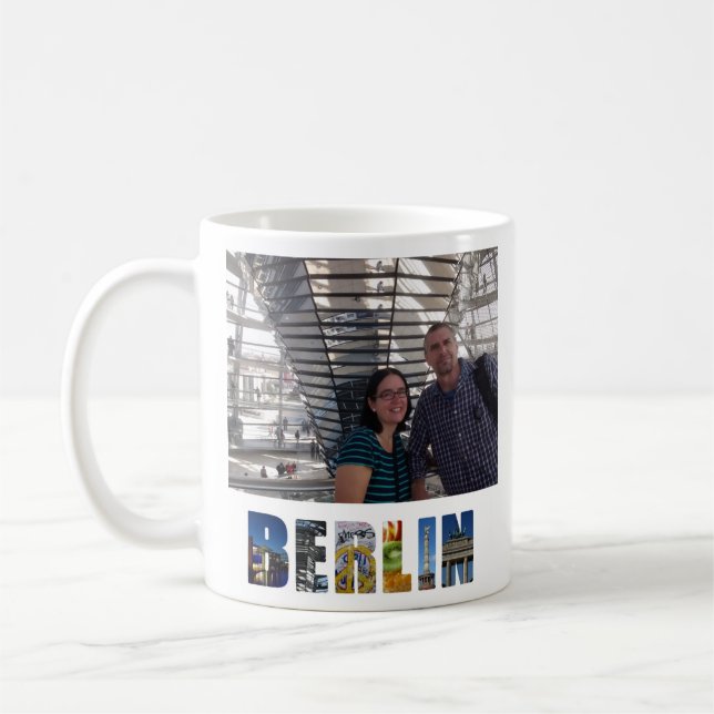 Caneca De Café Crie Sua Própria Foto De Férias Berlim Alemanha (Esquerda)