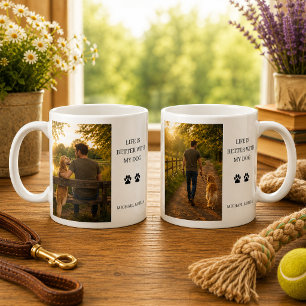 Caneca De Café Crie sua própria foto de Vida é melhor com meu cac