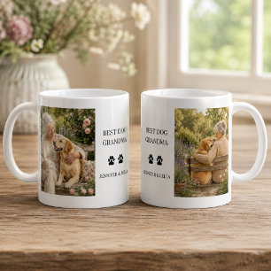 Caneca De Café Crie sua própria foto monogramada da melhor avó de