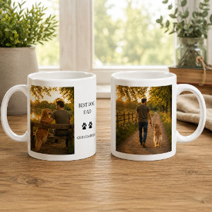 Caneca De Café Crie sua própria foto monogramada de Melhor pai de