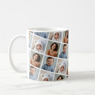 Caneca De Café Crie uma Colagem de Fotos Personalizada com 3 Foto
