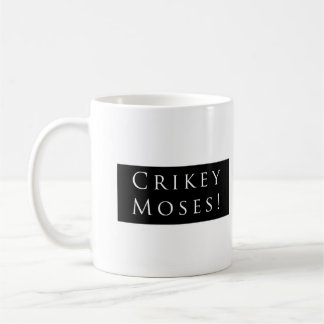Caneca De Café Crikey Moses! Preto liso
