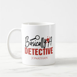 Caneca De Café Crime Verdadeiro Funerário Basicamente Um Detetive