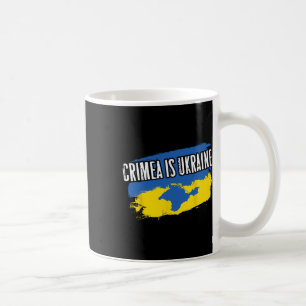 Caneca De Café Crimeia É a Ucrânia - Cores da Bandeira Ua Mapa da