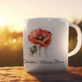 Caneca De Café Crimson Bloom, personalizado